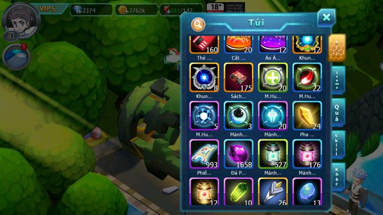 MÃ : #TTS3862 - SV 1698 - ĐỦ CẶP LATI BC - UNVOA CELEBI LUGIA GOODRA REIGIGAS