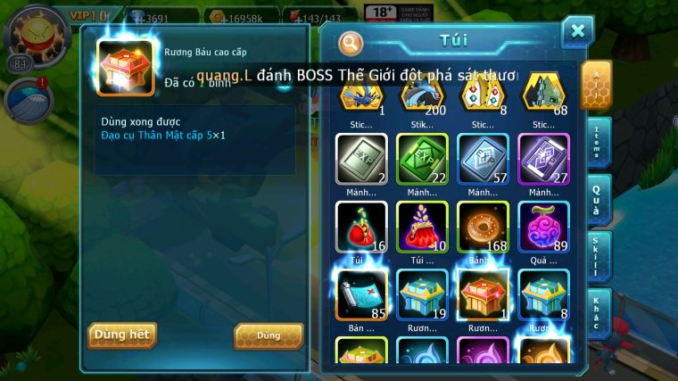 MÃ : #TTS3875 - SV 1731- V10 - DIANCIE BC RẮN BĂNG BC UNVOA CẶP LATI BC SAKATAKA