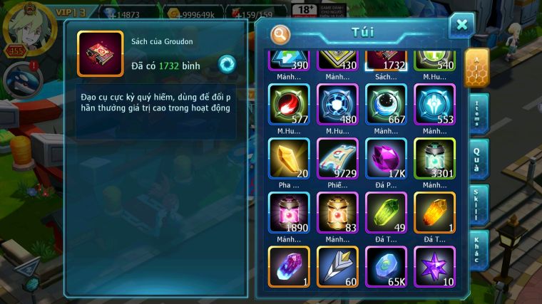 MÃ : #TTS3880 - SV711 - TOP23 - 1K7 SÁCH  - HOOH BC HOOPA BÁ CHỦ UNVOA WB BÁ CHỦ THẦN GIÓ BC PALKIA BC DIANCIE BC CẶP LATI BC