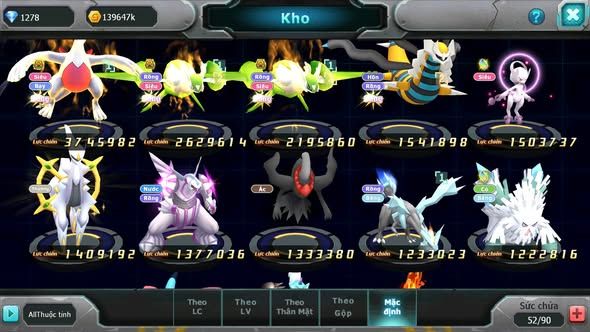 MÃ : #TTS3889 - SV 1713 - 1K8 SÁCH - LUGIA BÁ CHỦ CẶP LATI BÁ CHỦ NHIỀU PET HT