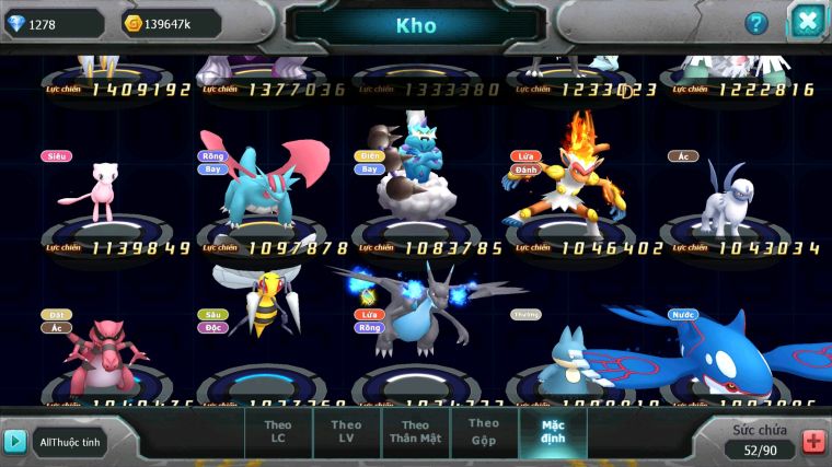 MÃ : #TTS3889 - SV 1713 - 1K8 SÁCH - LUGIA BÁ CHỦ CẶP LATI BÁ CHỦ NHIỀU PET HT