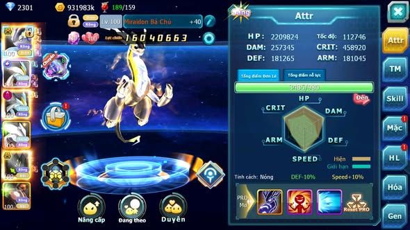 MÃ : #TTS3887 - SV 1673 - TOP 6 - V15 - MIRAIDON BÁ CHỦ FULL HH  - WHITE CH BLACK DYNAAMX UNVOA Z100 BC QUÁ NGON