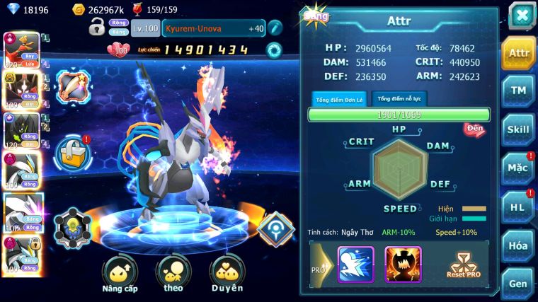 MÃ : #TTS3902 - SV 876 - TOP7PK - V15 - HOOH CH DYANMAX DRAK HOOH BC CẶP ZEVIL FULL BÁ CHỦ - CH - UNVOA WB DYNAMAX - GẦN LÊN W ECHO