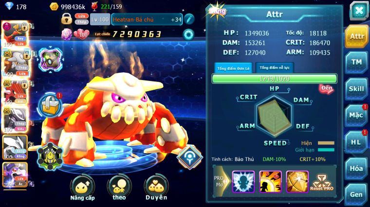 MÃ : #TTS3896 - SV 1033 - V7 - HOOH DYANAMX HENTRAN BC QVLD BC MEW GIÁP BC UNVOA NHIỀU PET HT