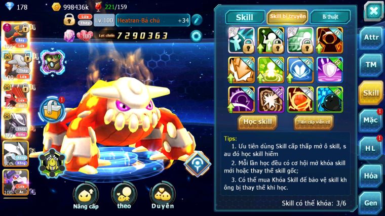 MÃ : #TTS3896 - SV 1033 - V7 - HOOH DYANAMX HENTRAN BC QVLD BC MEW GIÁP BC UNVOA NHIỀU PET HT