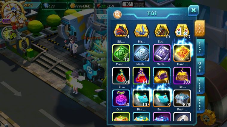 MÃ : #TTS3896 - SV 1033 - V7 - HOOH DYANAMX HENTRAN BC QVLD BC MEW GIÁP BC UNVOA NHIỀU PET HT