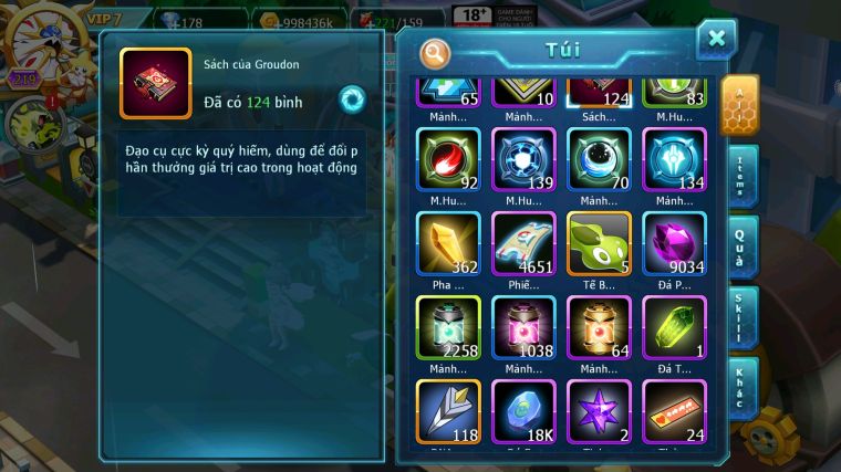 MÃ : #TTS3896 - SV 1033 - V7 - HOOH DYANAMX HENTRAN BC QVLD BC MEW GIÁP BC UNVOA NHIỀU PET HT