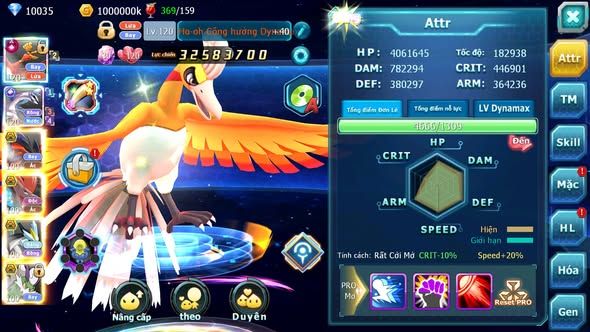 MÃ : #TTS3912 - SV 1426 - TOP 11 - V13 - 3K5 SÁCH - HOOH CH DYNAMAX PALKIA CH YVETAL BC BTAA BC UNVOA WB BC QUÁ NGON