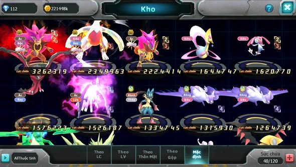 MÃ : #TTS3924 - SV 1660 - BTAA BÁ CHỦ LUGIA BC ZOROA BC NHIỀU PET HT