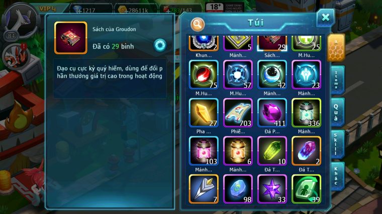 MÃ : #TTS3923 - SV 1703 - LUGIA BÁ CHỦ CẶP LATI BÁ CHỦ UNVOA NHIỀU PET HT