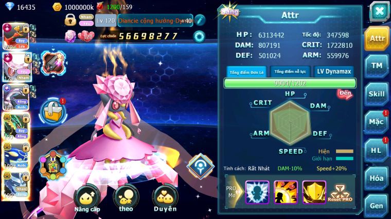 MÃ : #TTS3921 - SV 66 - TOP 5 - 3K SÁCH - HOOH CH DYNAMAX DIANCIE CH DYNAMAX PALKIA CH RAYQAZA NHIỀU PET BC HT