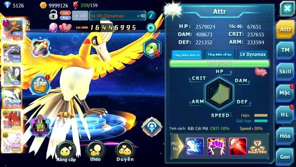 MÃ : #TTS3928 - SV 1361 - V12 - HOOH DYNAMAX PALKIA BC THẦN GIÓ BC UNVOA QVLD BC DIANCIE BC NHIỀU PET HT