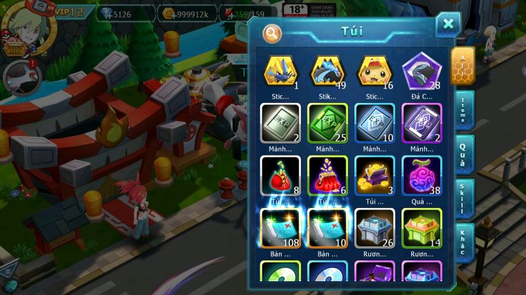 MÃ : #TTS3928 - SV 1361 - V12 - HOOH DYNAMAX PALKIA BC THẦN GIÓ BC UNVOA QVLD BC DIANCIE BC NHIỀU PET HT