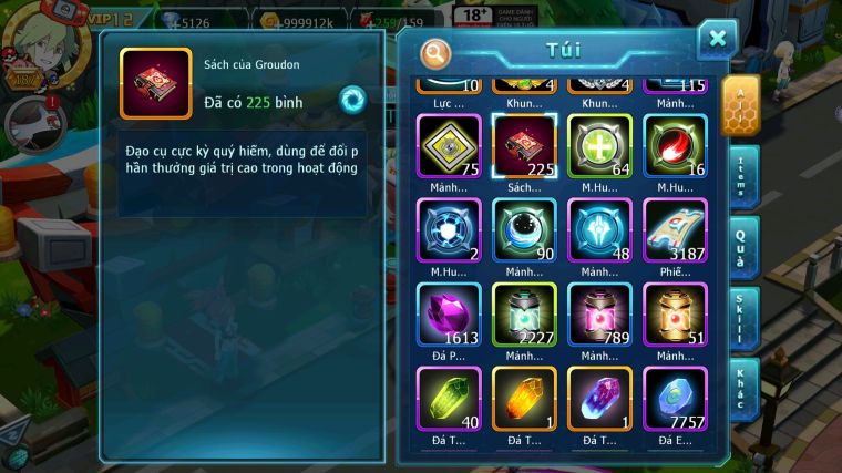 MÃ : #TTS3928 - SV 1361 - V12 - HOOH DYNAMAX PALKIA BC THẦN GIÓ BC UNVOA QVLD BC DIANCIE BC NHIỀU PET HT