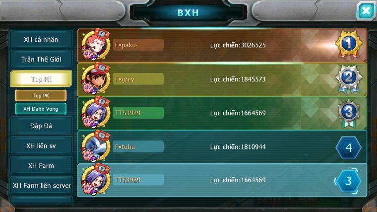 MÃ : #TTS3929 - SV 1796 - TOP3-4- ĐÃ NẠP LỆNH 19K KC COMBO HỦY DIỆT SVM AMDLO RAIKOU MES LUGIA