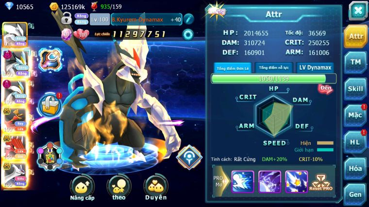 MÃ : #TTS3927 - SV 1574 - V9 - TOP10 - UNVOA WB DYNAMAX HOOH BC QVLD BC  CẶP LATI BC PALKIA BÁ CHỦ QUÁ NGON