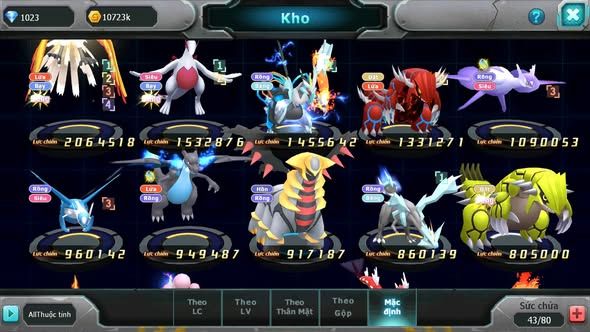 MÃ : #TTS3926 - SV 1612 - V3 - HOOH LUGIA UNVOA QVLD CẶP LATI