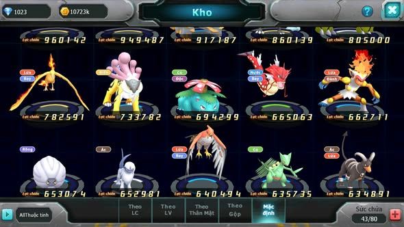 MÃ : #TTS3926 - SV 1612 - V3 - HOOH LUGIA UNVOA QVLD CẶP LATI