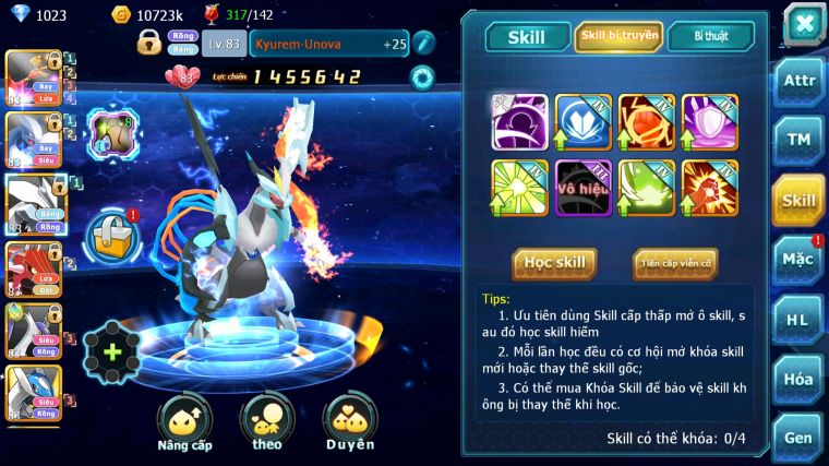 MÃ : #TTS3926 - SV 1612 - V3 - HOOH LUGIA UNVOA QVLD CẶP LATI