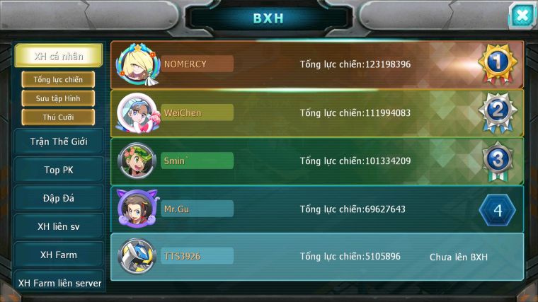 MÃ : #TTS3926 - SV 1612 - V3 - HOOH LUGIA UNVOA QVLD CẶP LATI