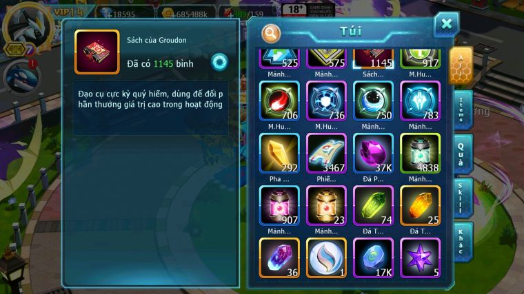 MÃ : #TTS3935 - SV 1332 - TOP25 - V14 - 1K1 SÁCH - HOOH CH DYNAAMX DIANCIE CH DYNAMAX YVETAL BC UNVOA WB BC NHIỀU PET BC