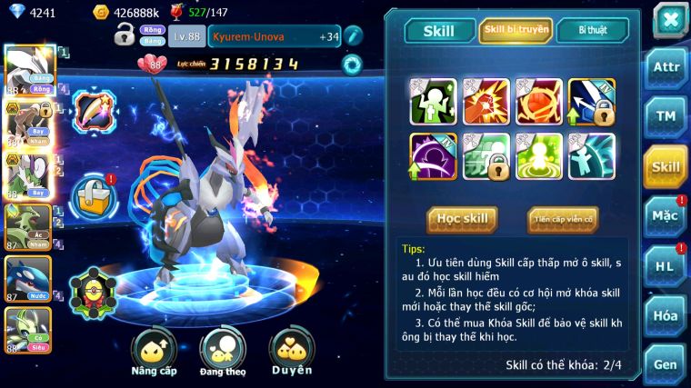 MÃ : #TTS3933 - SV 1726 - V10 - UNVOA RX BÁ CHỦ THẦN GIÓ BC KYOGRE CELEBI QUÁ NGON