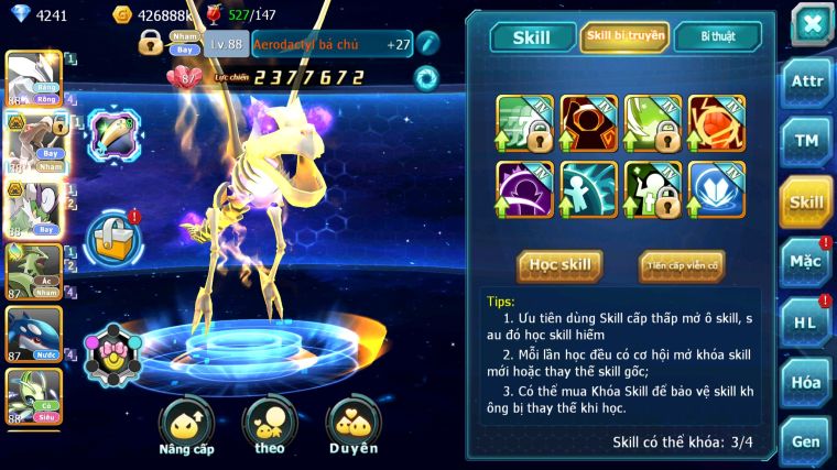 MÃ : #TTS3933 - SV 1726 - V10 - UNVOA RX BÁ CHỦ THẦN GIÓ BC KYOGRE CELEBI QUÁ NGON