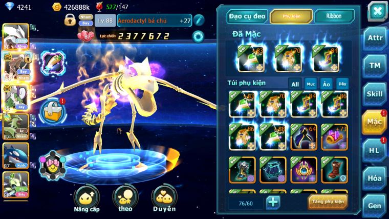 MÃ : #TTS3933 - SV 1726 - V10 - UNVOA RX BÁ CHỦ THẦN GIÓ BC KYOGRE CELEBI QUÁ NGON