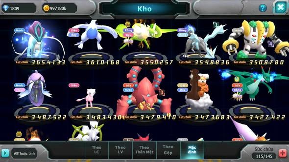 MÃ : #TTS3949 - SV1162 - top33 V7 - PALKIA CH HOOH CH DYBNAMAX RAYQUAZA BC QVBC BC MEW GIÁP BC NHIỀU PET HT