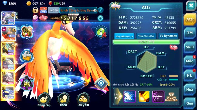 MÃ : #TTS3949 - SV1162 - top33 V7 - PALKIA CH HOOH CH DYBNAMAX RAYQUAZA BC QVBC BC MEW GIÁP BC NHIỀU PET HT