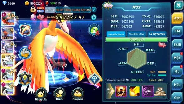 MÃ : #TTS3946 - SV 1253 - V14 - TOP4 - 1K5 SÁCH - HOOH CH DYNAMAX YVETAL CH PALKIA CH UNVOA BC WB DYNAMAX  QUÁ NGON