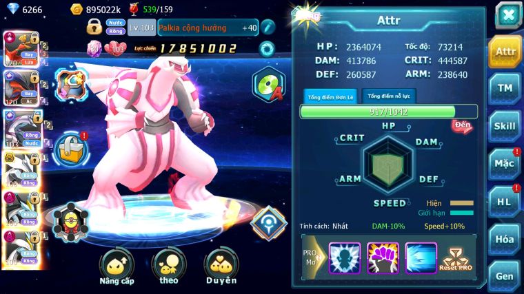 MÃ : #TTS3946 - SV 1253 - V14 - TOP4 - 1K5 SÁCH - HOOH CH DYNAMAX YVETAL CH PALKIA CH UNVOA BC WB DYNAMAX  QUÁ NGON