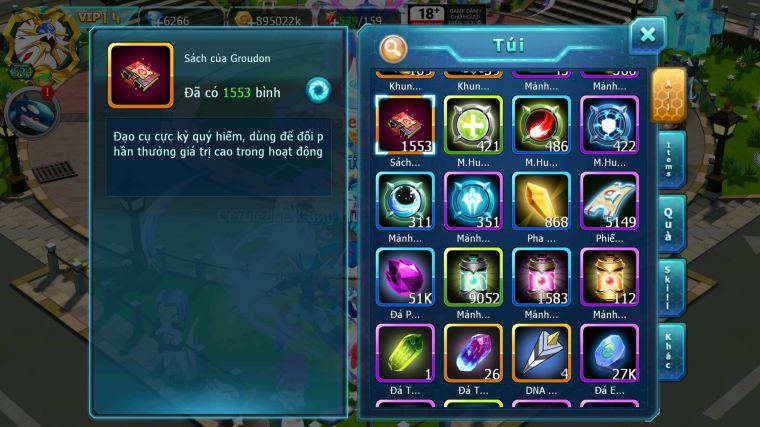 MÃ : #TTS3946 - SV 1253 - V14 - TOP4 - 1K5 SÁCH - HOOH CH DYNAMAX YVETAL CH PALKIA CH UNVOA BC WB DYNAMAX  QUÁ NGON