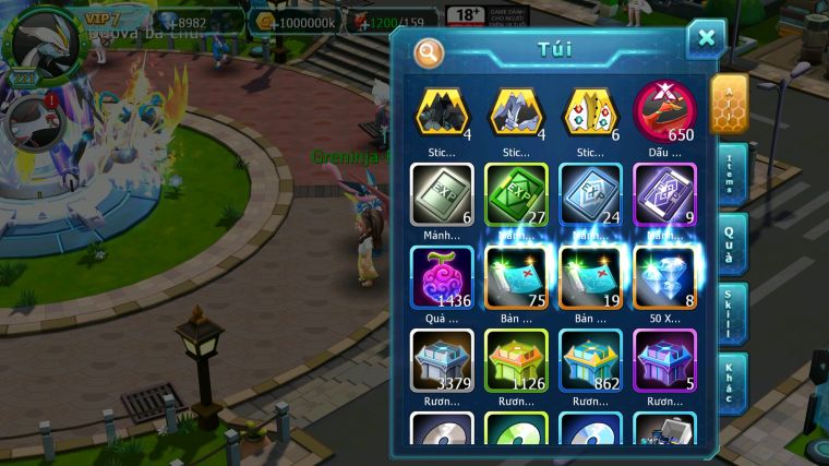 MÃ : #TTS3953 - SV1120 - V7 - HOOH BC UNVOA WB BC THẦN GIÓ BC MEW GIÁP BC CẶP LATI BC NHIỀU PET HT