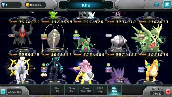 MÃ : #TTS3980 - SV 1141 - V8 - HOOH DYNAMAX WHITE DYNAMAX PALKIA BC UNV BLACK CẶP LATI BC NHIỀU PET HT