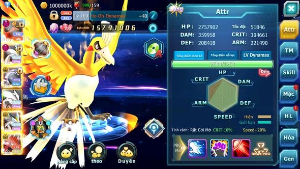 MÃ : #TTS3980 - SV 1141 - V8 - HOOH DYNAMAX WHITE DYNAMAX PALKIA BC UNV BLACK CẶP LATI BC NHIỀU PET HT