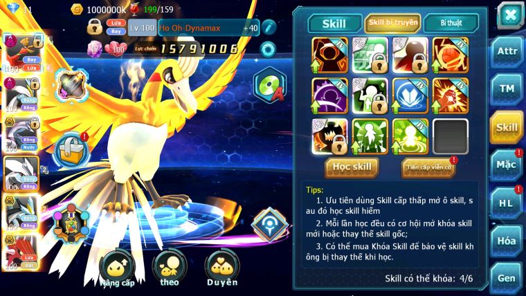 MÃ : #TTS3980 - SV 1141 - V8 - HOOH DYNAMAX WHITE DYNAMAX PALKIA BC UNV BLACK CẶP LATI BC NHIỀU PET HT