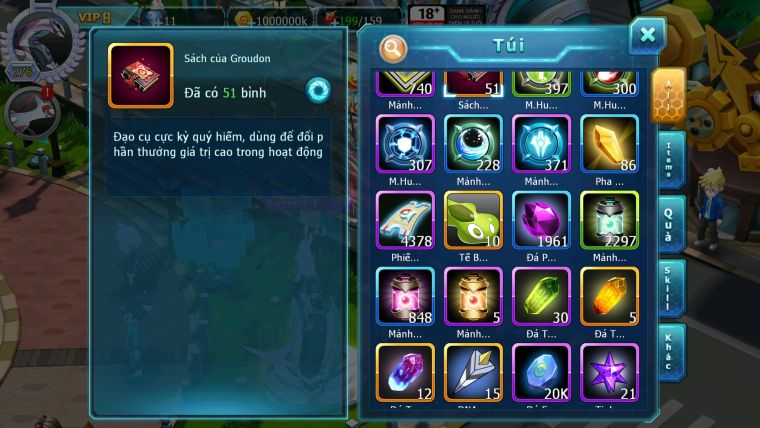 MÃ : #TTS3980 - SV 1141 - V8 - HOOH DYNAMAX WHITE DYNAMAX PALKIA BC UNV BLACK CẶP LATI BC NHIỀU PET HT