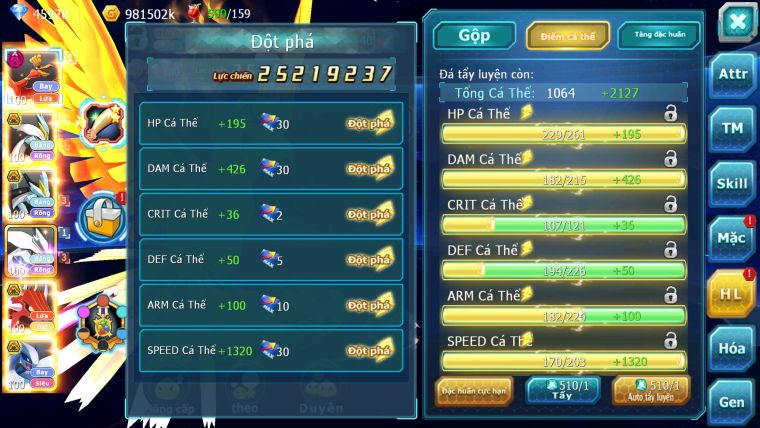 MÃ : #TTS3979 - SV970 - V12 - 45K KC - TOP24 - HOOH DYNAMAX WB BC UNVOA QVLD BC LUGIA BC QVBC BC NHIỀU PET HT