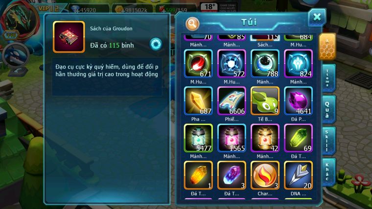 MÃ : #TTS3979 - SV970 - V12 - 45K KC - TOP24 - HOOH DYNAMAX WB BC UNVOA QVLD BC LUGIA BC QVBC BC NHIỀU PET HT