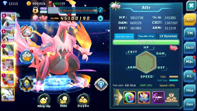 MÃ : #TTS3994 - SV 558 - TOP7 - WB CH DYNAMAX RAYQUAZA DYNAMAX HOOPA BÁ CHỦ HOOH DYNAMAX NHIỀU PET BÁ CHỦ