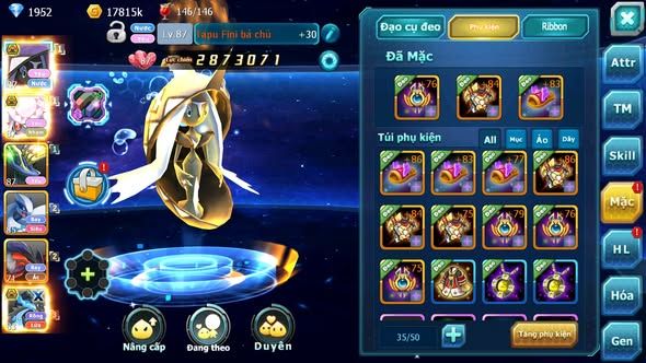 MÃ : #TTS4004 - SV 1727 - V1 - TAPU FINI BC DIANCIE BC XERM LUGIA YVETAL NHIỀU PET HT