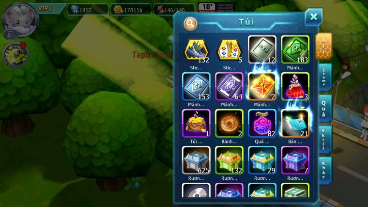 MÃ : #TTS4004 - SV 1727 - V1 - TAPU FINI BC DIANCIE BC XERM LUGIA YVETAL NHIỀU PET HT