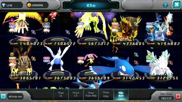 MÃ : #TTS4002 - SV 1617 - V11- HOOH DYNAMAX YVETAL BC THẦN GIÓ BC QVLD BC UNVOA GROUDON BC NHIỀU PET HT