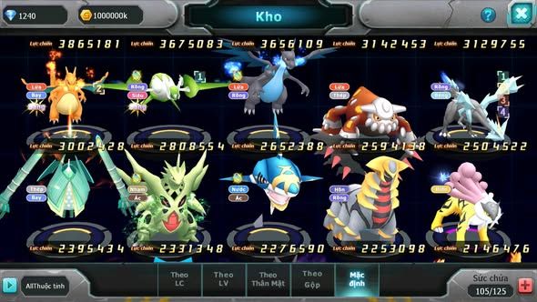 MÃ : #TTS4002 - SV 1617 - V11- HOOH DYNAMAX YVETAL BC THẦN GIÓ BC QVLD BC UNVOA GROUDON BC NHIỀU PET HT