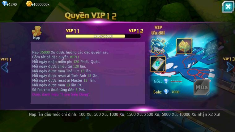 MÃ : #TTS4002 - SV 1617 - V11- HOOH DYNAMAX YVETAL BC THẦN GIÓ BC QVLD BC UNVOA GROUDON BC NHIỀU PET HT