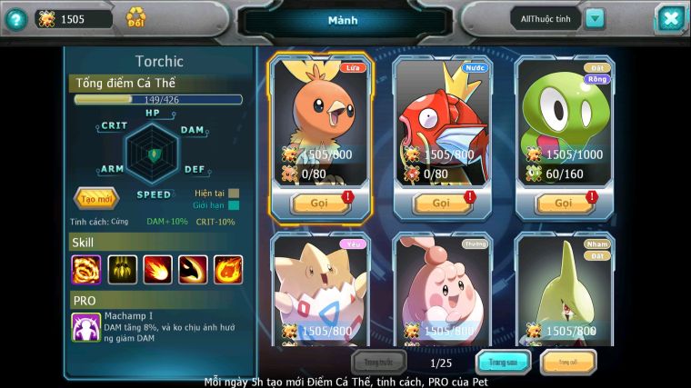 MÃ : #TTS4002 - SV 1617 - V11- HOOH DYNAMAX YVETAL BC THẦN GIÓ BC QVLD BC UNVOA GROUDON BC NHIỀU PET HT