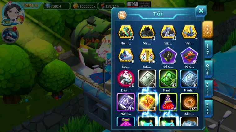 MÃ : #TTS4012 - SV 739 - TOP10 V14 - 70K KC - 2K SÁCH - DIANCIE CH DYNAMAX PALKIA CH HOOH DYNAMAX QVBC BC RẮN BĂNG BC NHIÊU FET BC NGON