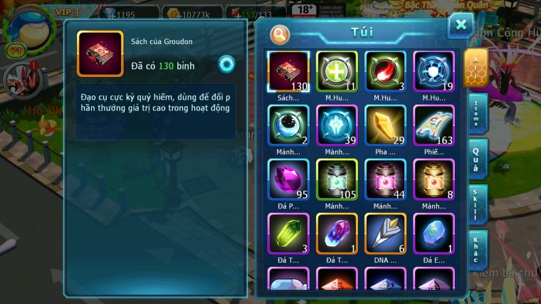 MÃ : #TTS4024 - SV 1785 - TOP20 - DRAK HOOH AMDLO GROUDON YVETAL NHIỀU PET HT