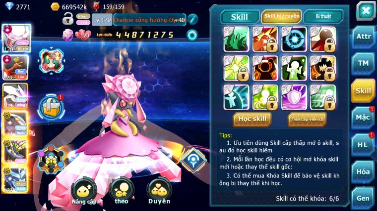 MÃ : #TTS4034 - SV 326 - V13 - TOP 5 ALL - 2K5 SÁCH - DIANCIE CH DYNAMAX HOOH CH DYNAMAX UNVOA WB BC NHIỀU PET BC NGON